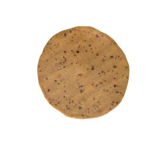 Chana Dal Papad - A stack of crispy, golden-brown Indian lentil crisps, a popular snack or accompaniment to meals.