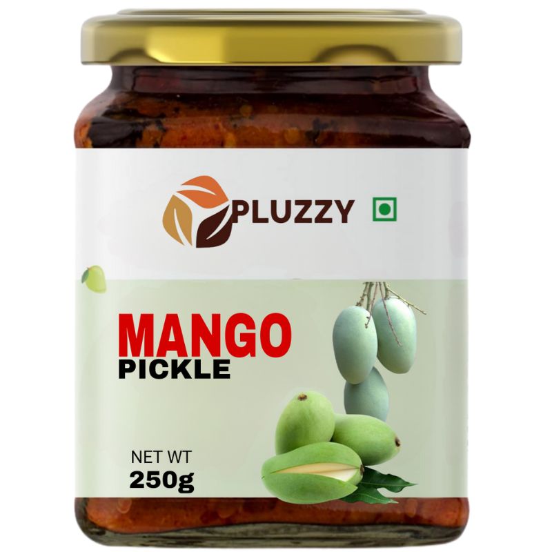 A jar of Sweet mango pickle, a delightful blend of ripe mangoes, sugar, and spices.